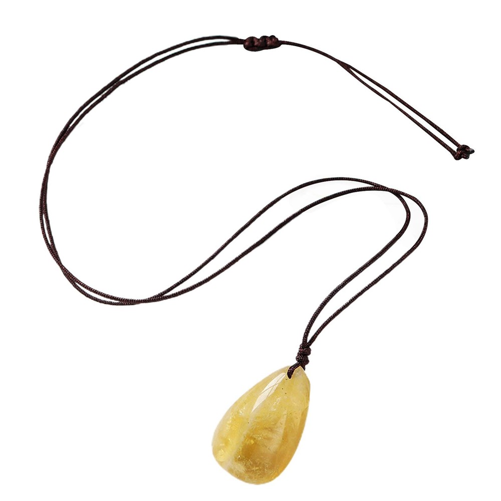 Women's Citrine Yellow Crystal Pendant Necklace for Valentine’s Day or Birthday Gifts  