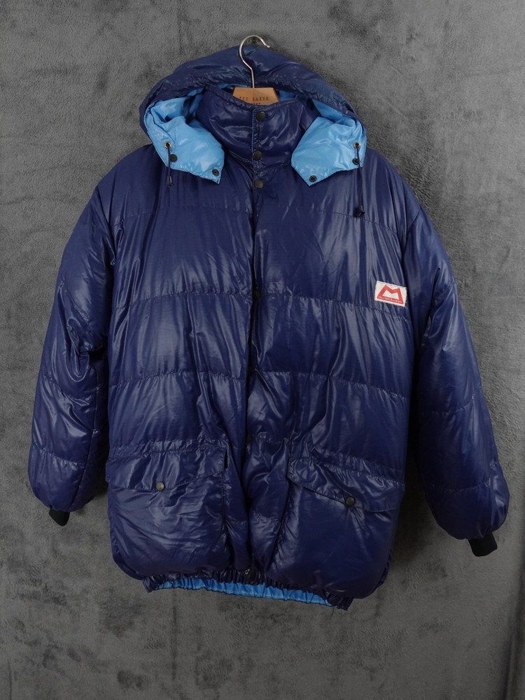 Vintage Mountain Equipment Jacket Mens Medium Blue Snowline Down Hiking Gorpcore
