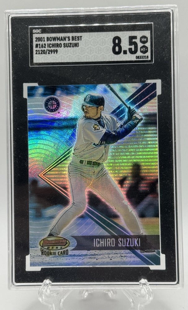 Ichiro Suzuki 2001 Bowman’s Best Refractor RC #162 /2999 SGC 8.5 Rookie Seattle