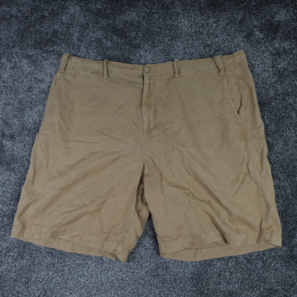 Ralph Lauren Cotton Linen Blend Shorts Size 40 W40 Brown Mens Lightweight