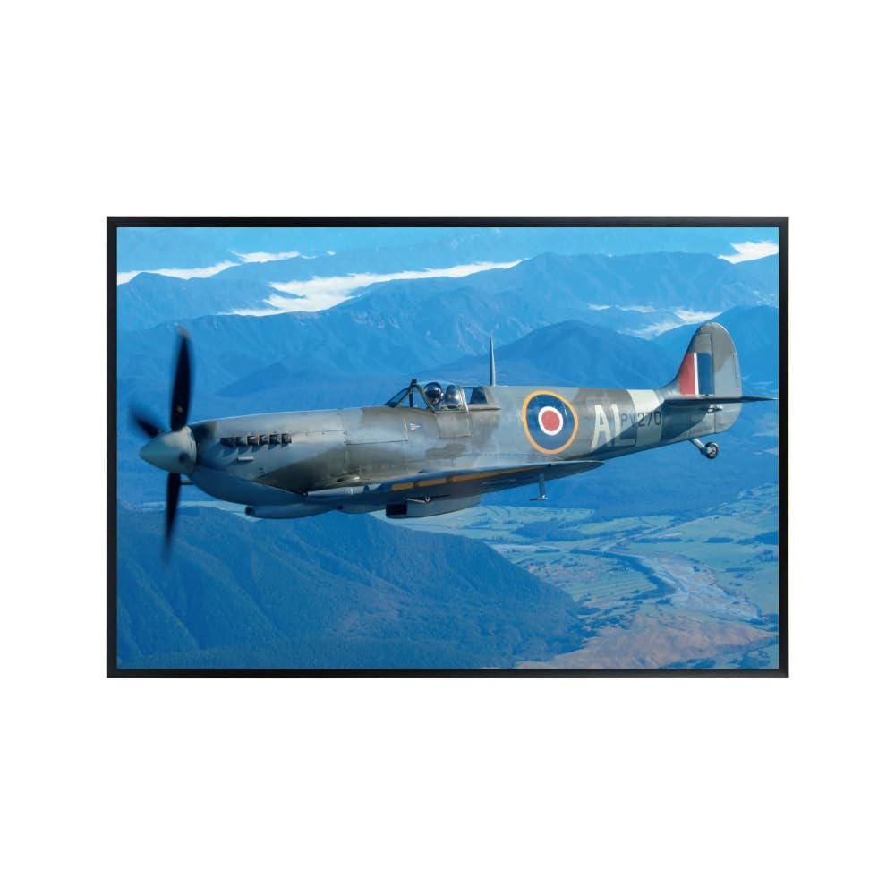 Supermarine Spitfire Poster Military Aviation Wall Art WWII Airplane Print