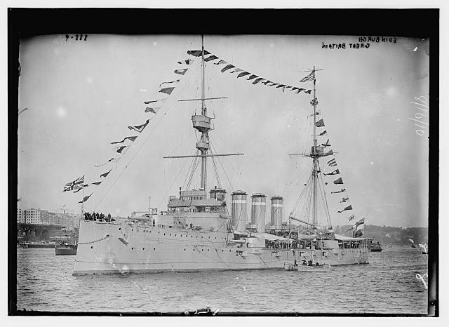 Photo:New York NY Hudson River HMS Edinburgh Ship 1909