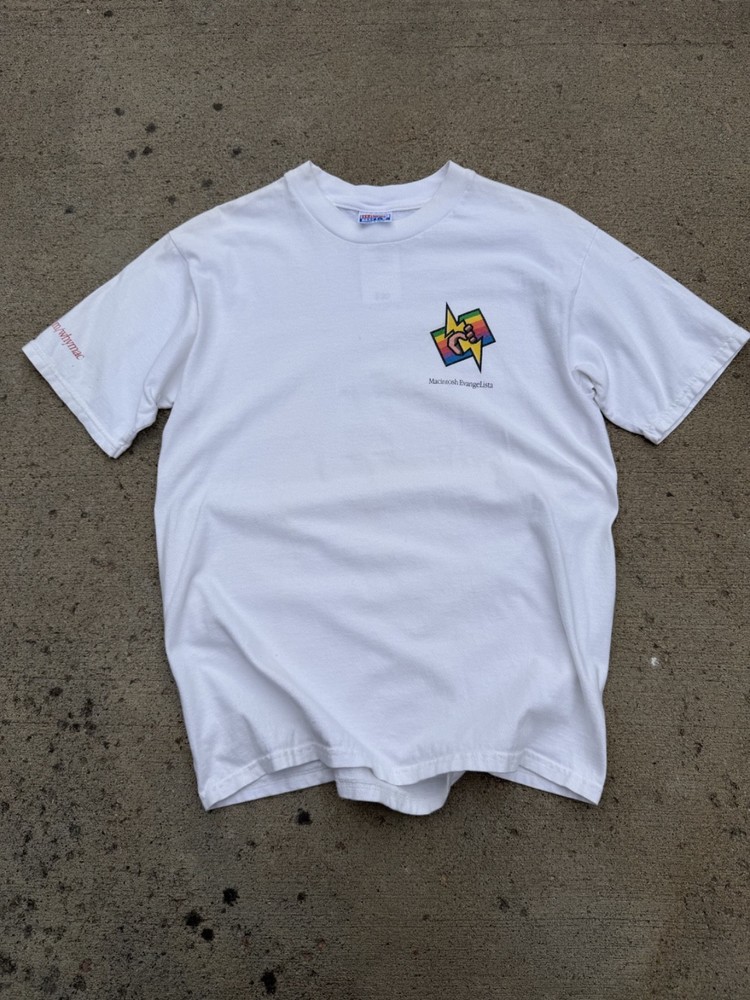 Vintage Apple Macintosh White T-Shirt Size M