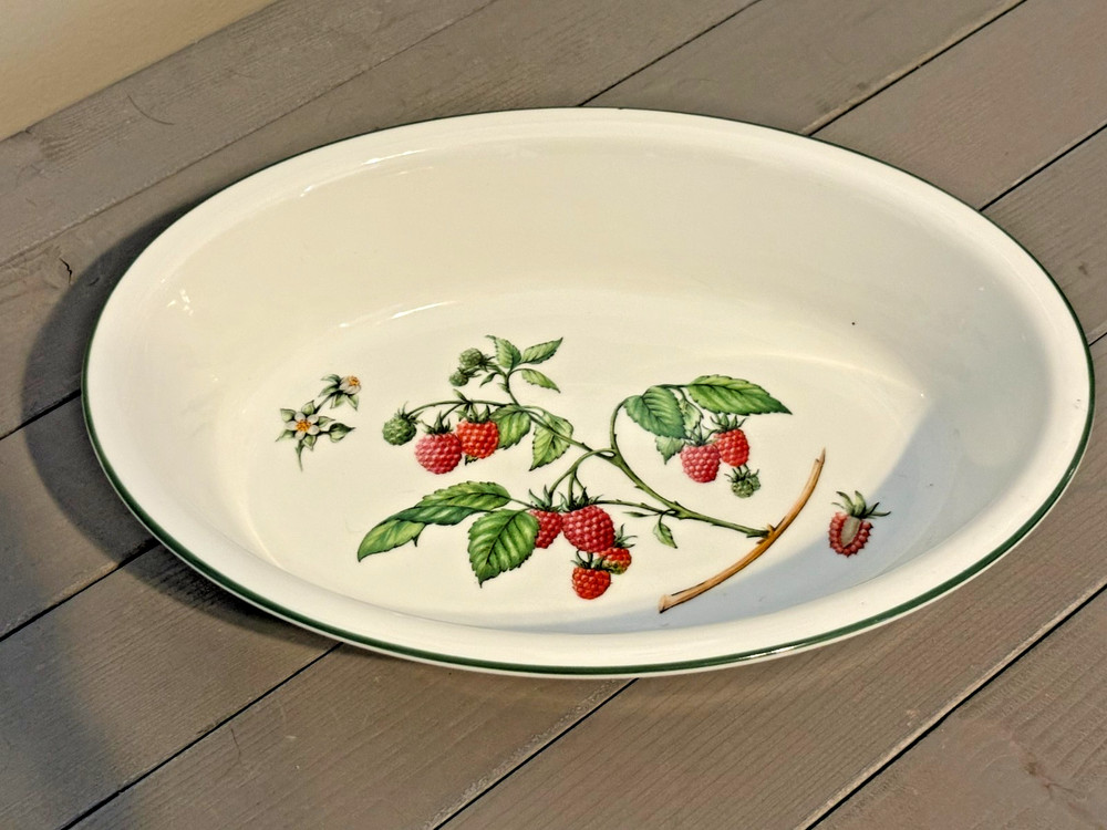 Vintage Royal Worcester 11.5 Oval Vegetable Bowl – Cotswold Fruit Pattern 2004