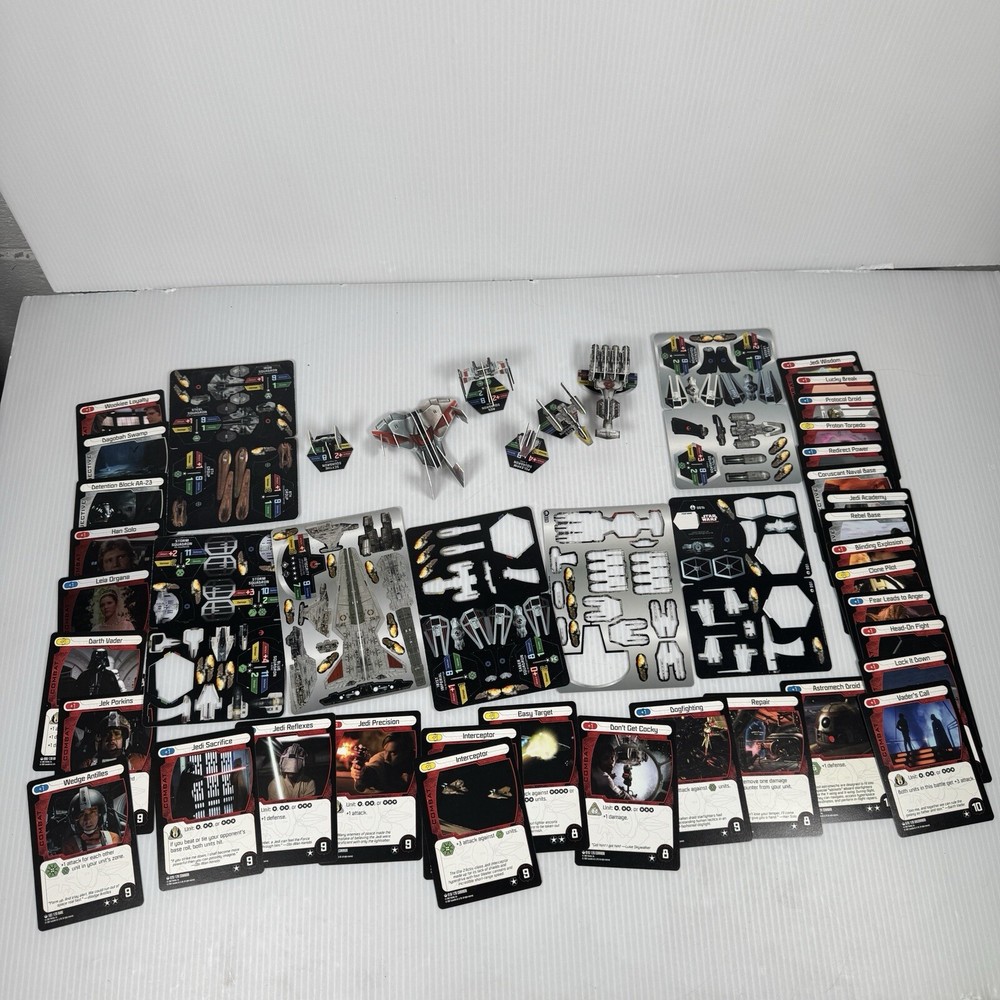 Huge Lot Star Wars PocketModel 2007 WizKids Models, Cards & Unpunched Vehicles