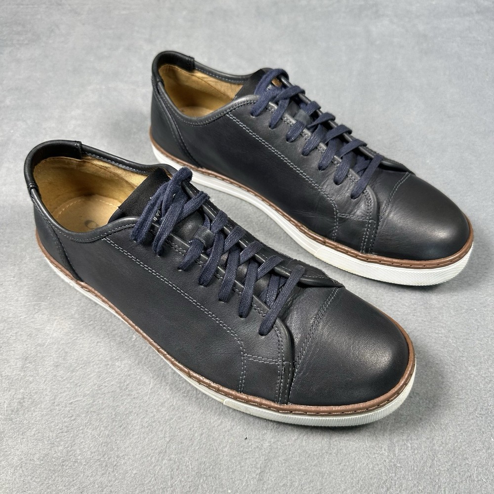 Coach York Navy Leather Low Top Sneakers Men’s Size 11D Lace Up Casual Shoes
