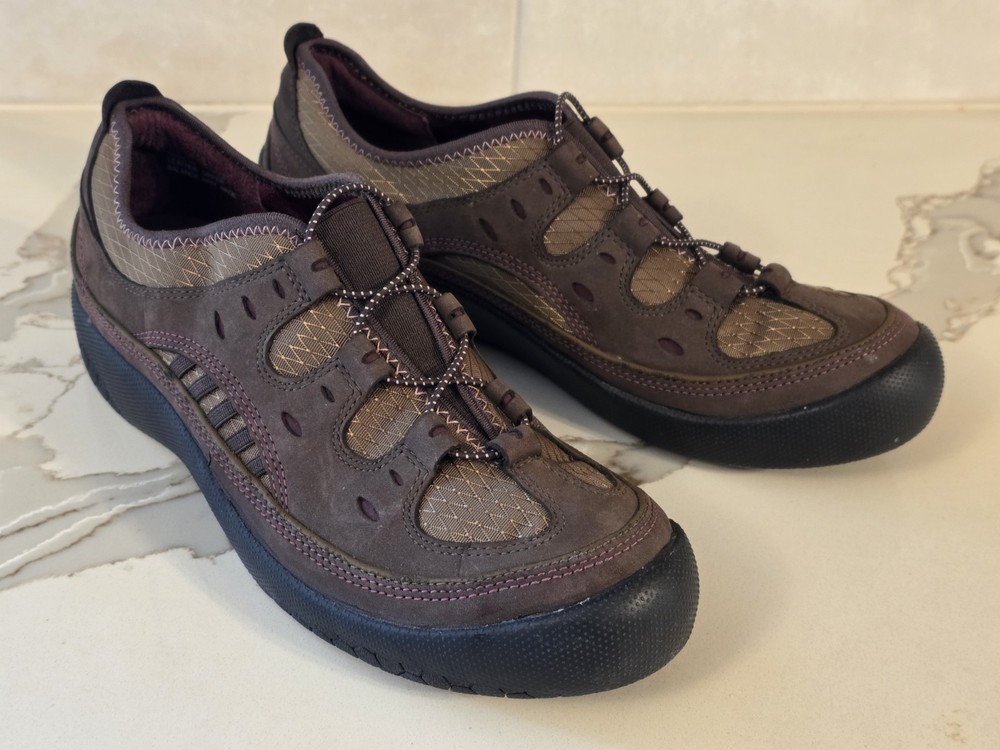 Privo By Clarks Shoes Womens 9M Casual Slip On Shoes Brown Suede Leather Hiking