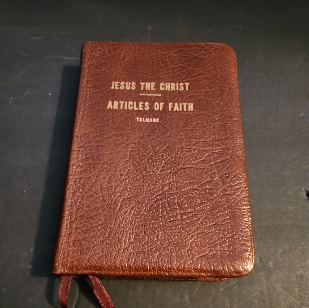 1976  Jesus The Christ - Articles of Faith, bendable leather bound book.