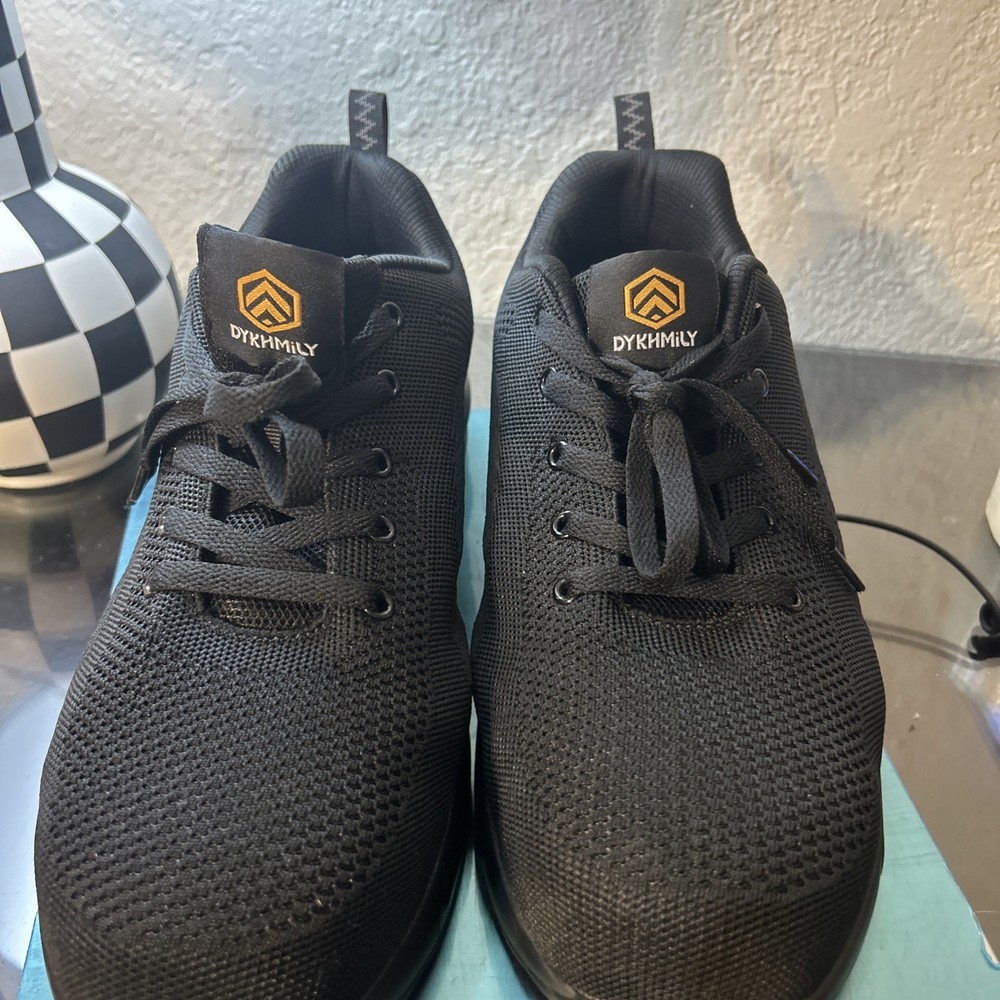 DYKHMILY Steel Toe Safety Sneakers for Men 13 Women 14.5 Breathable Work Shoes