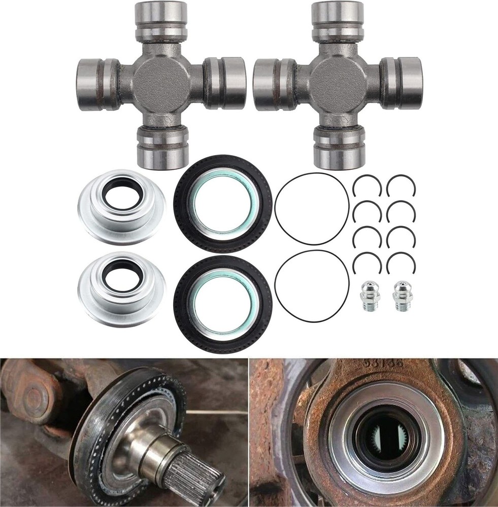 Front Axle Seal & Greaseable U Joint Kit for 05-14 Ford Ford F250/350 Super Duty