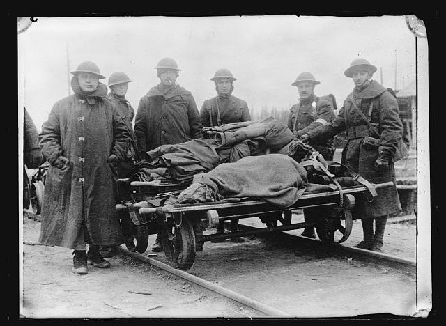 1919 Wounded Bolshevik Soldiers Transported to Ambulance Car Frontline