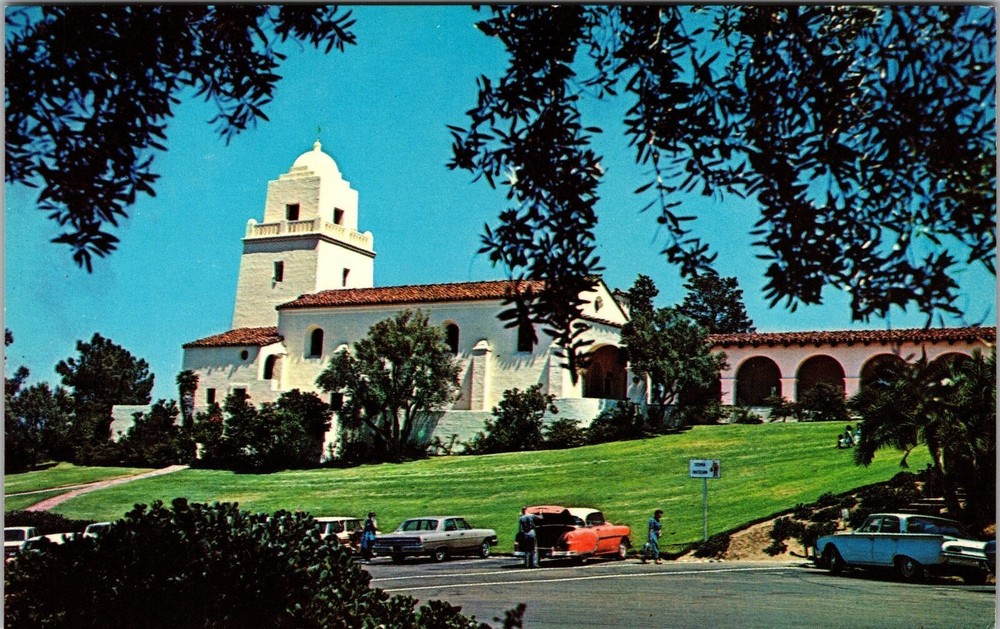 San Diego CA-California, Junipero Serra Museum, Vintage Postcard