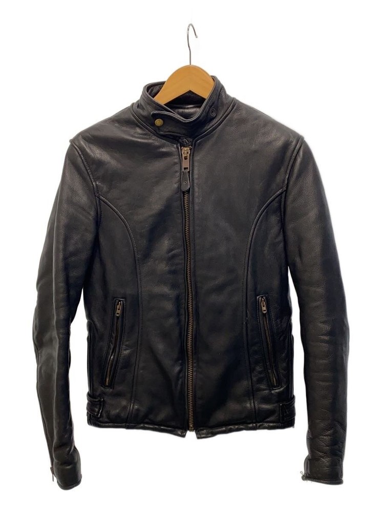 Branded Garments Single Riders Jacket/36/Leather/Blk 10901