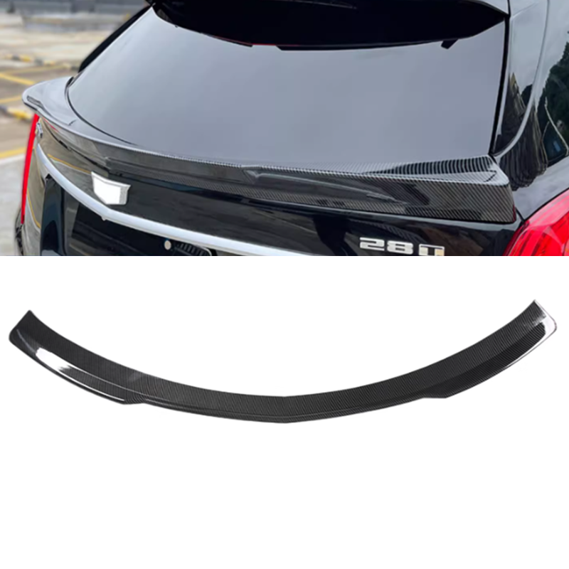 2017-2024 Cadillac XT5 Carbon Fiber Rear Trunk Spoiler and Splitter Wing