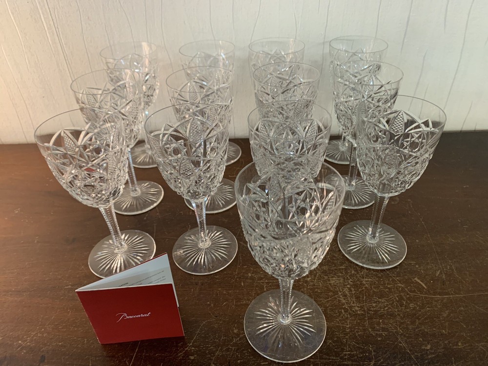 10 Red Wine Glasses Model Lagny Crystal From Baccarat (Price Per Unit)