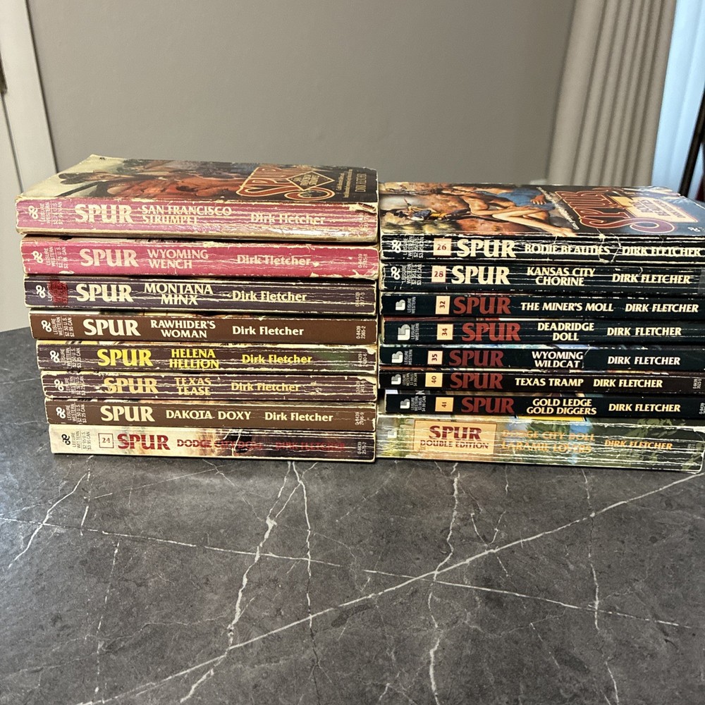 BIG Lot (16) DIRK FLETCHER Western Books Novels SPUR MCCOY SERIES Texas Tramp