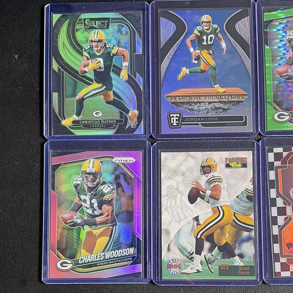 Panini NFL Packers 8-Card Lot 2023 Select/Prizm RC Love Favre Woodson
