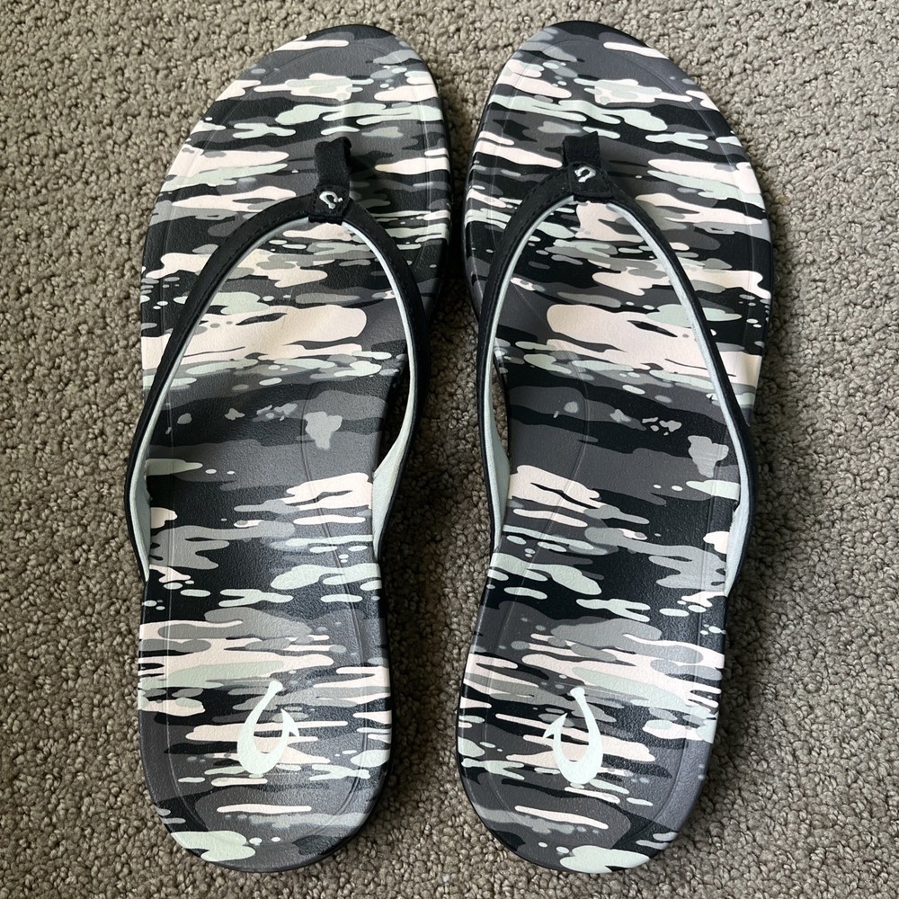 Olu Kai Black Flip Flop Women 10