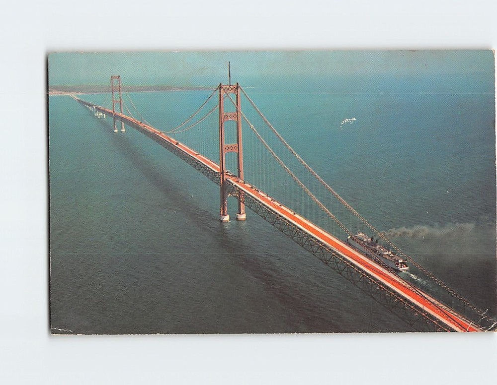 Postcard The Mackinac Bridge Michigan