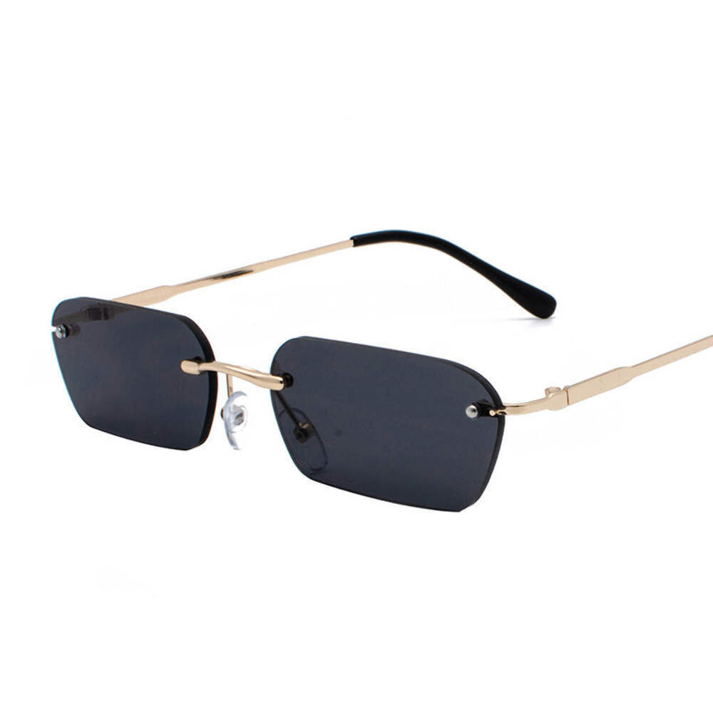 Trendy Hong Kong Style Small Square Metal Frame Sunglasses for Women & Men