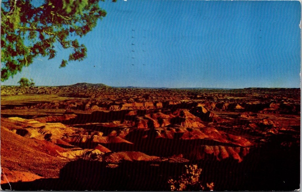 Vintage Painted Desert Arizona Postcard Route 66 Badlands Landscape Chrome