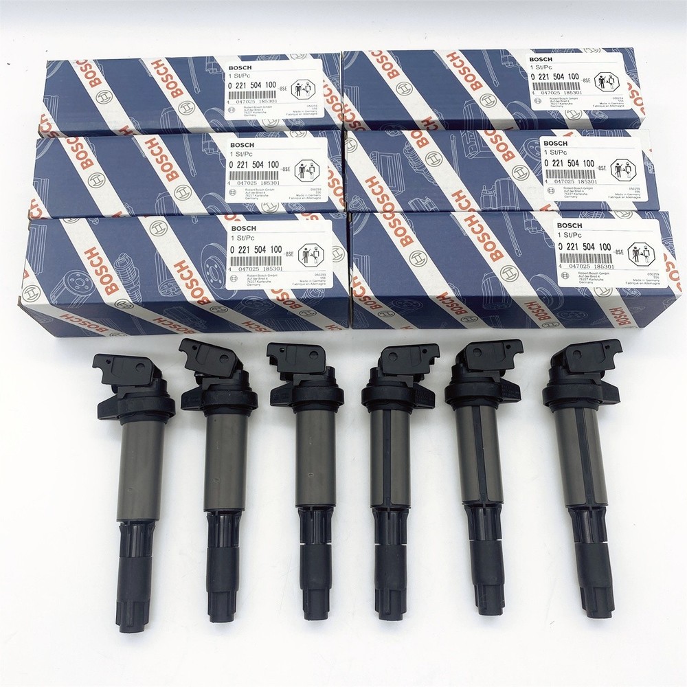 6pcs Ignition Coil 0221504100 For Bosch BMW 550 545 650 745 750i X5 UF522 UF515