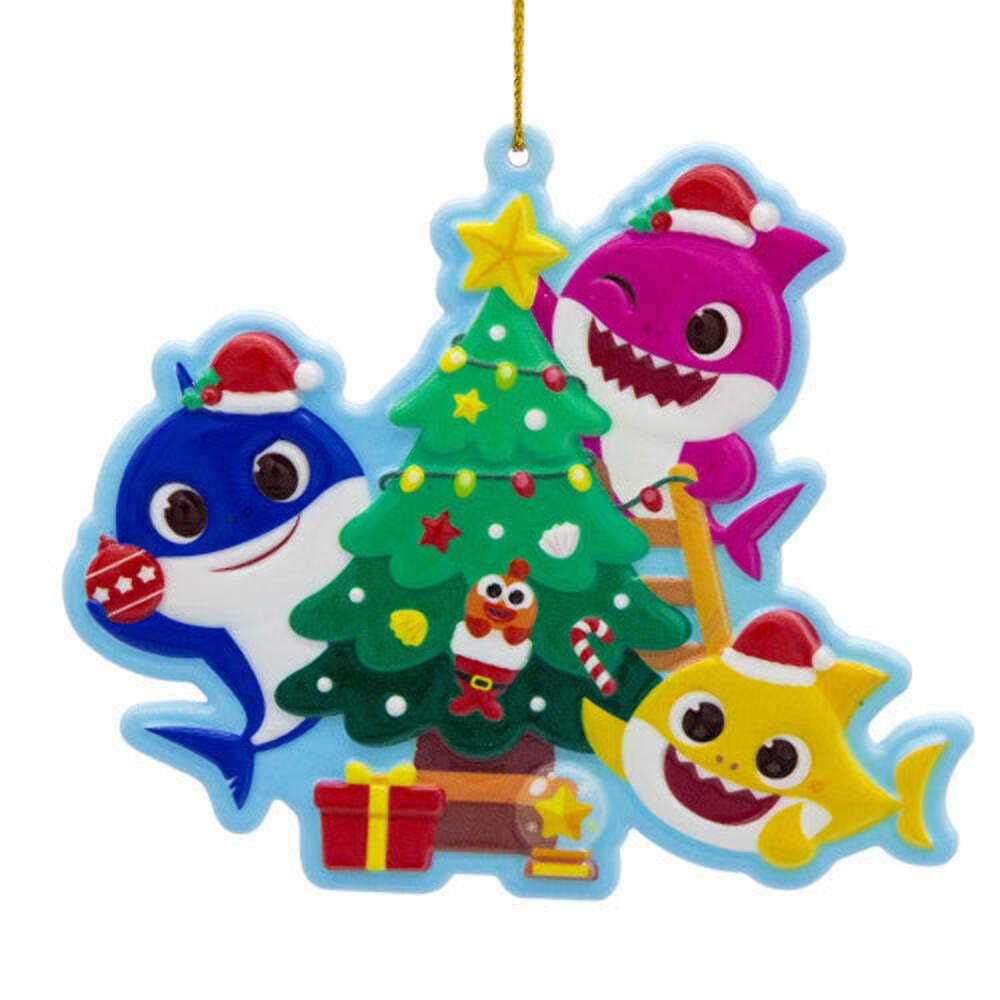 Baby Shark Double Sided Resin Ornament 3.5 Inches
