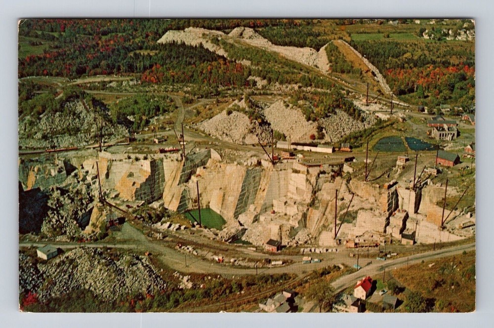 Barre VT-Vermont, Aerial Rock Of Ages, Antique, Vintage Souvenir Postcard