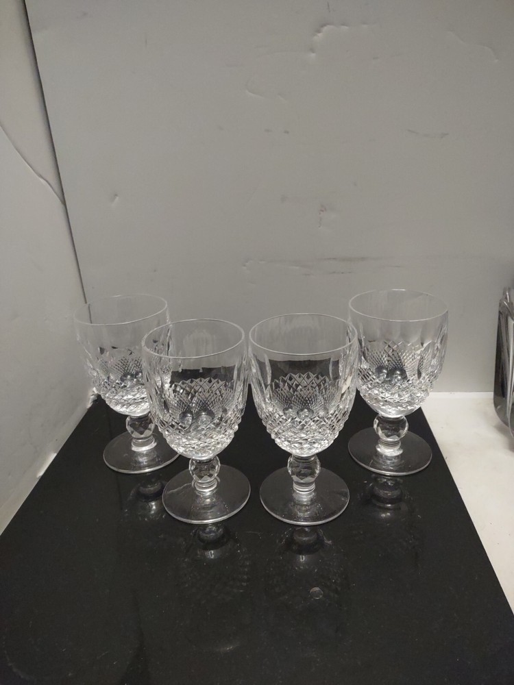 Vintage 4- Waterford Crystal Colleen Cut Goblets     4 3/4