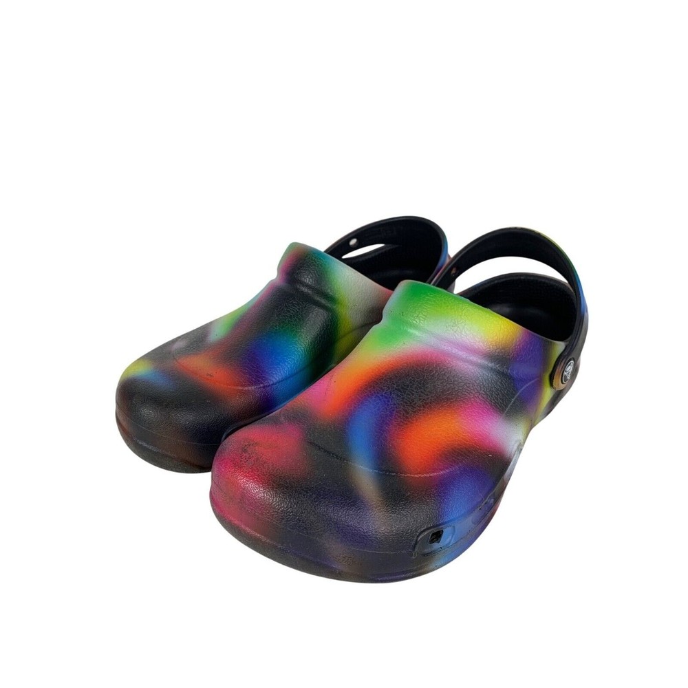 Multicolor Graffiti Crocs Classic Clogs Mens Size 9