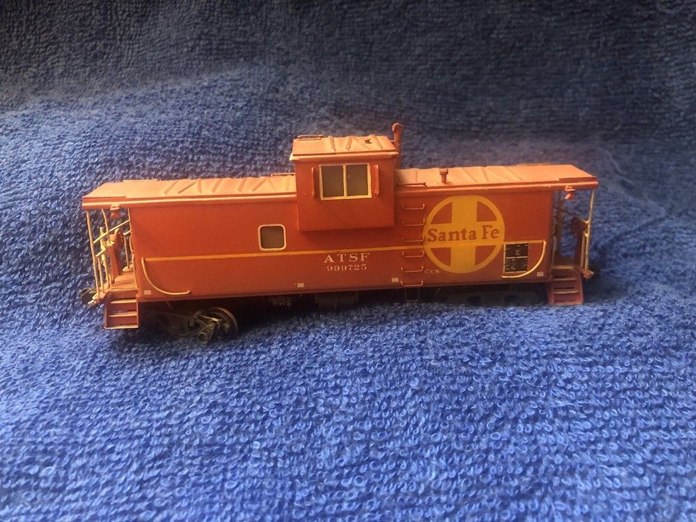 Overland Models Santa Fe Wide  Vision Caboose. Custom Painted