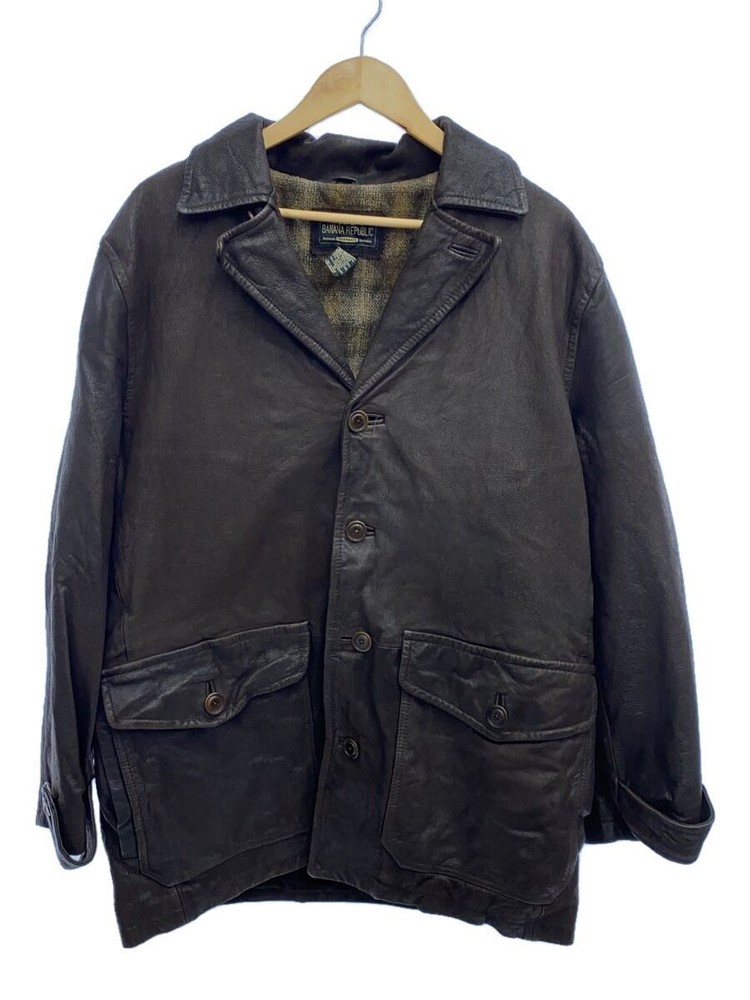 Banana Republic 90S/Leather Tailored Jacket/M/Leather/Cowhide/Brown 20901