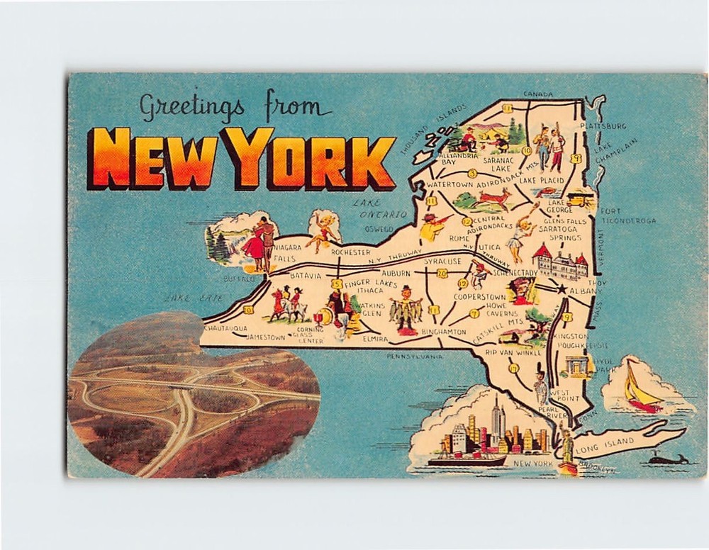 Postcard Greetings from New York USA