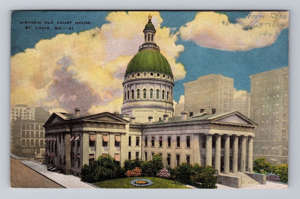 St Louis MO-Missouri Historic Court House Vintage Postcard