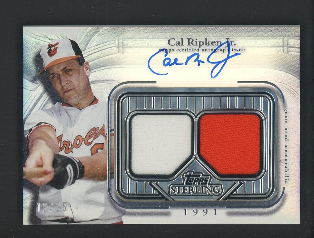 2025 Topps Sterling Cal Ripken Jr Orioles HOF GU Dual Patch AUTO 16/25PROBSTEIN is actively accepting consignments !!