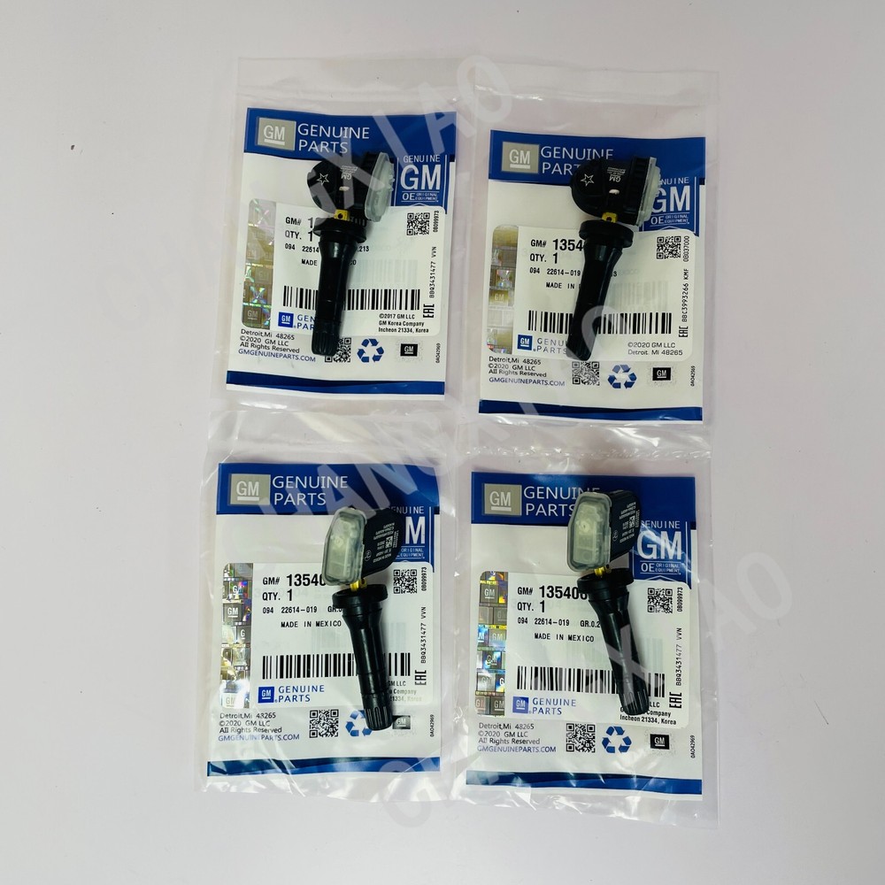 OEM 4-Pack TPMS Sensor 13540600 for Buick Cadillac Chevrolet Vehicles