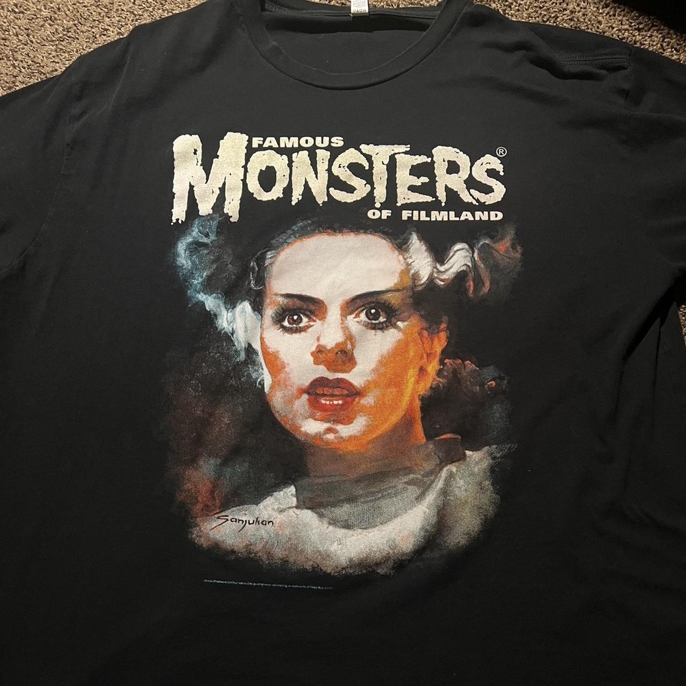 Bride of frankenstein vintage black t-shirt QT5315