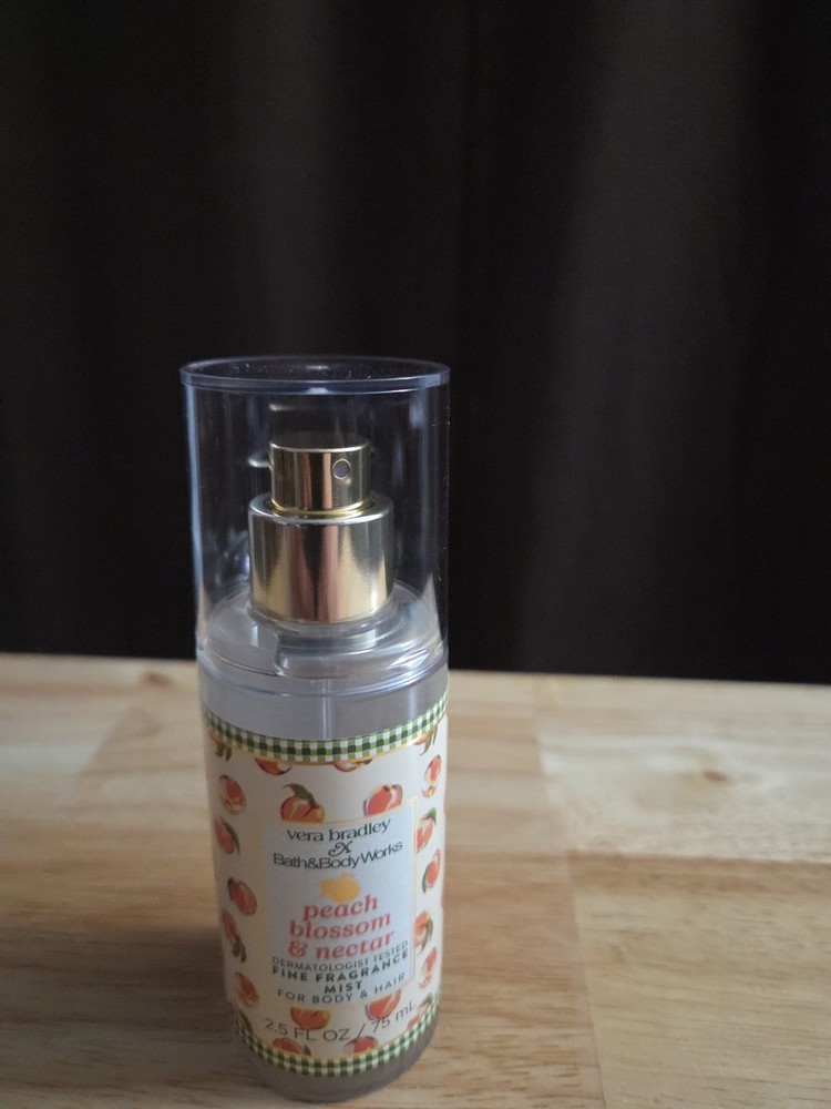 Bath And Body Works Peach Blossom Nectar Fine Fragrance Mist Travel Size 2.5floz
