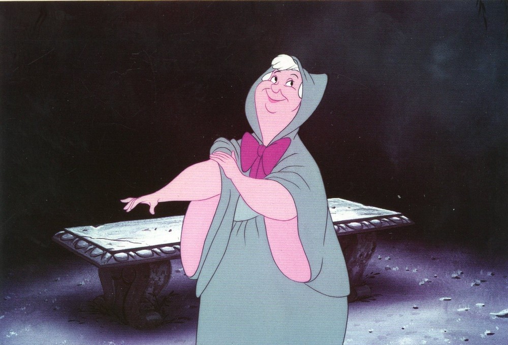 Fairy Godmother from the Movie Cinderella, 1950, Film Frame --New POSTCARD