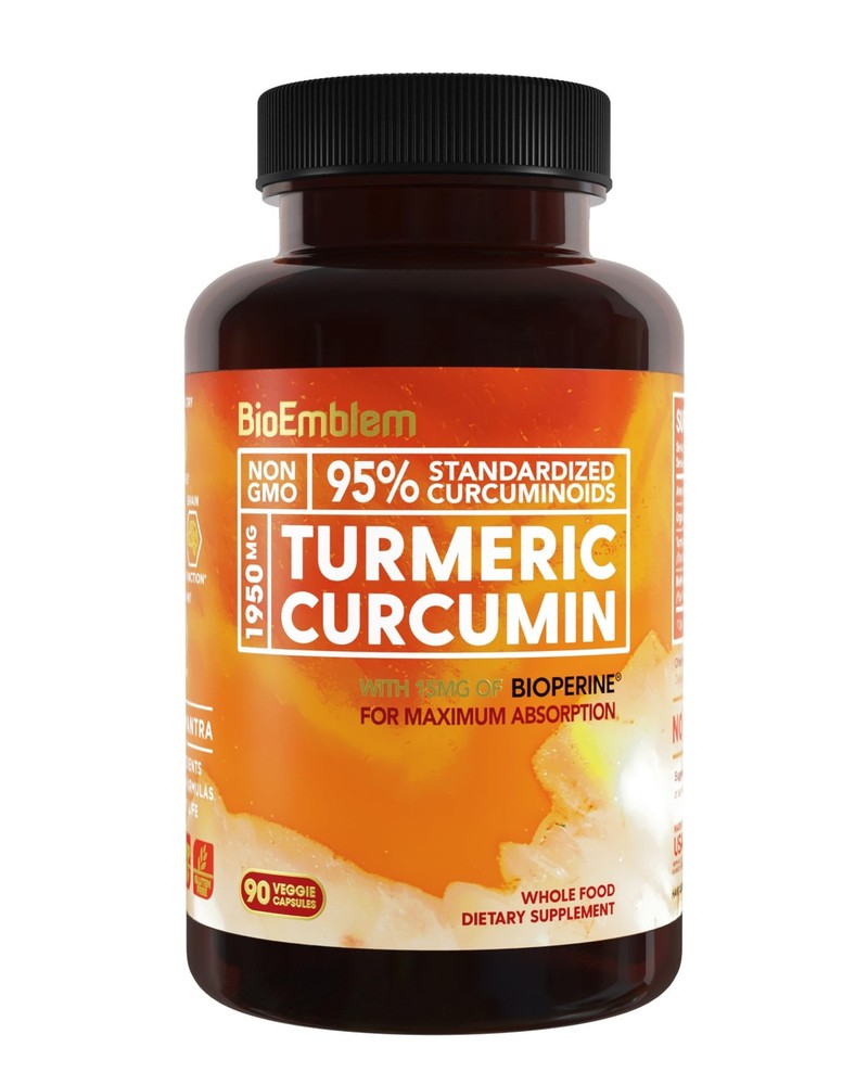 BioEmblem Turmeric Curcumin with BioPerine for Joint Support | Fast Shipping
