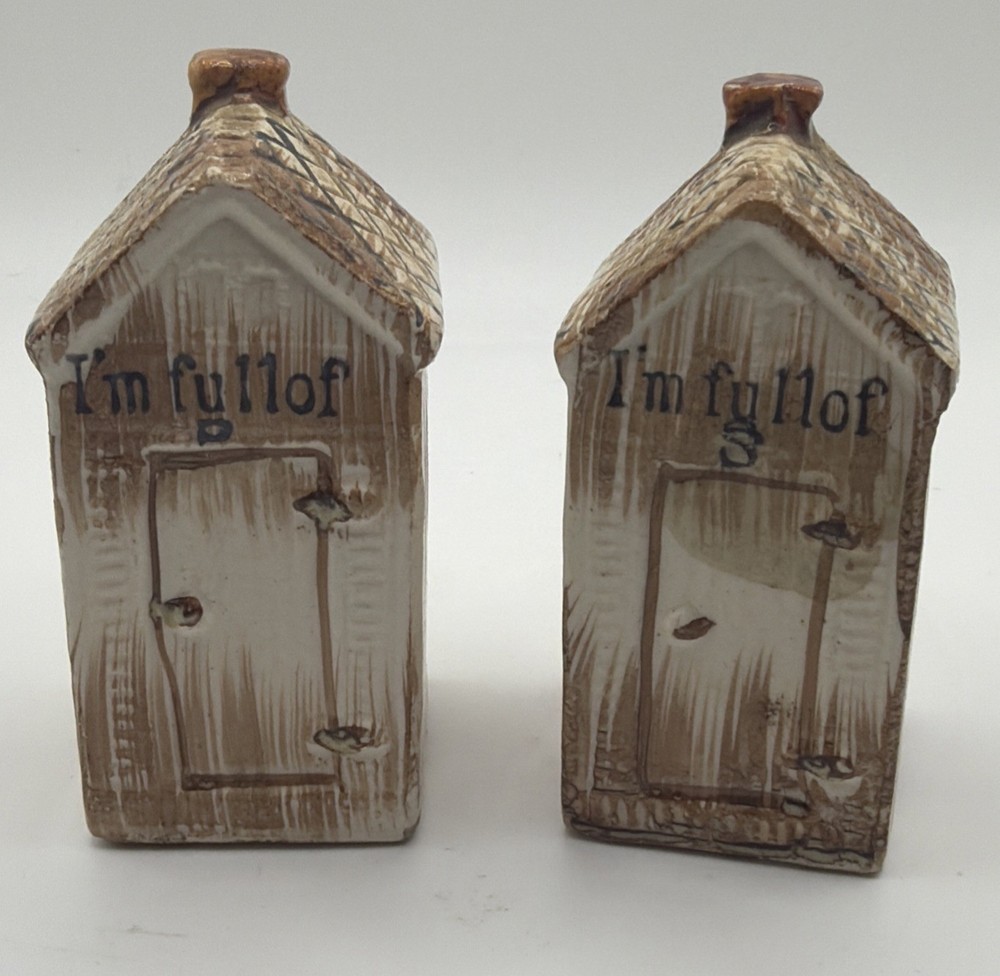 Vintage Outhouse I’m Full of S / I’m Full of P - Salt and Pepper Shakers - Japan