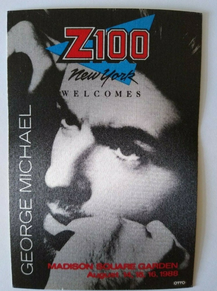 George Michael Backstage Pass New York Madison Square Garden Original 1988 Pop