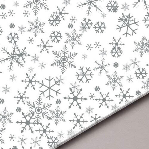 Xmas Snowflake Acid Free Tissue Paper Sheets 50cm x 35cm - 18gsm  20