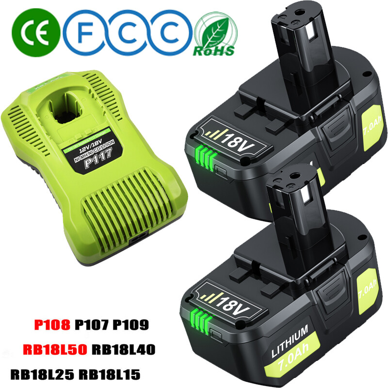 For Ryobi One+ 18V Lithium 4.0Ah 3.0Ah Pbp002 Pbp003 Battery Or Charger Set New