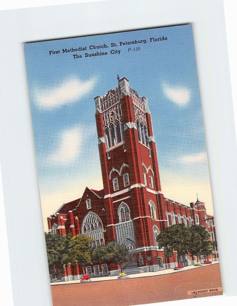 Postcard First Methodist Church St. Petersburg Florida USA