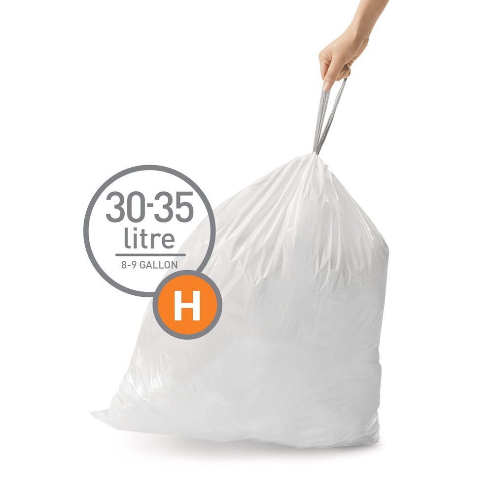 White 9.3 Gallon Drawstring Trash Bags 60 Ct Dispenser Pack, Kitchen/Household
