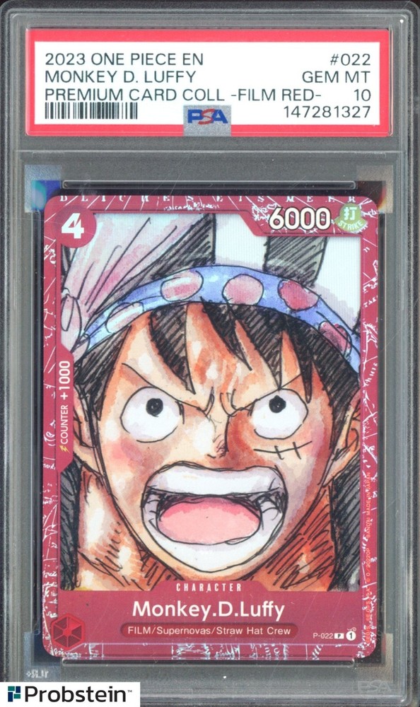#8 2023 One Piece EN Premium Card Coll Film Red #022 Monkey D. Luffy PSA 10PROBSTEIN is actively accepting consignments !!