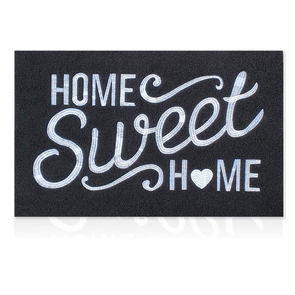 Large 36x24 Black Door Mat with Non-Slip Rubber Backing for Easy Outdoor Cleaning