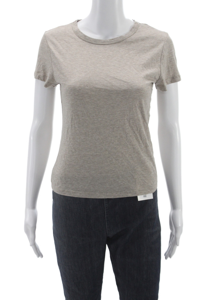 Reformation Womens Basic Cotton Crew Neck Short Sleeve Jersey Tee Gray Size SFree Shipping in US $100+ Orders | $6.95 Orders Below