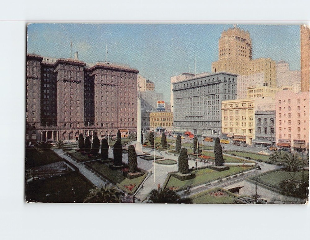 Postcard Union Square San Francisco California USA